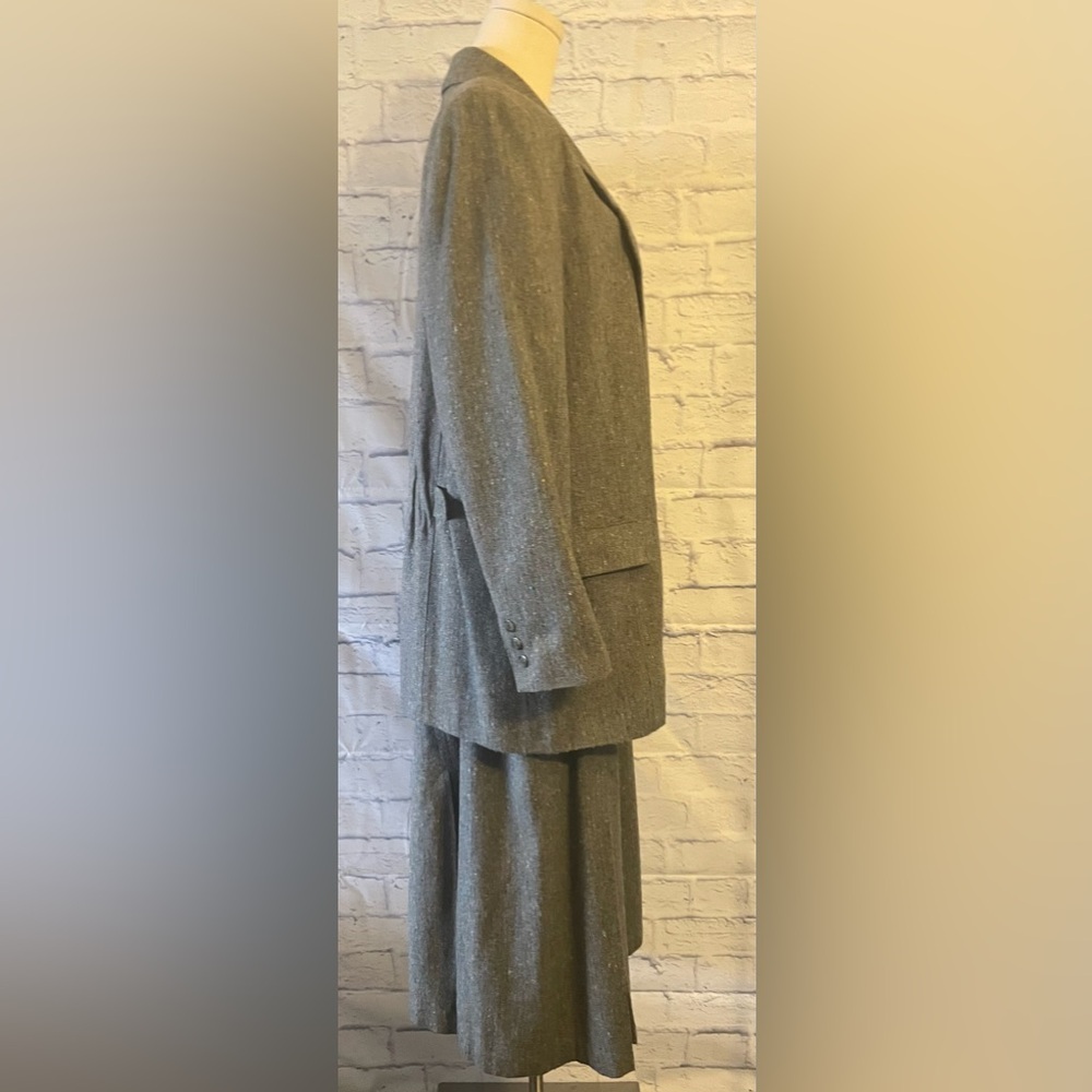 TOGETHER Women’s 2 PC Suit Gray Speckled Wool Blend Tweed  Size 14 - Picture 10 of 16